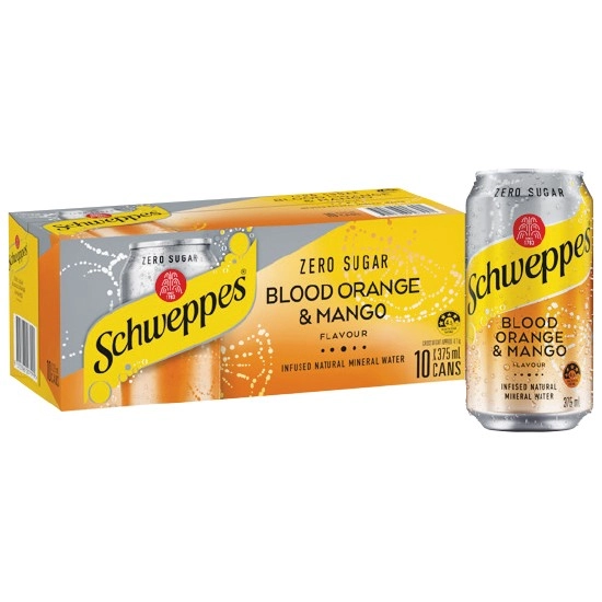 Schweppes Infused Mineral Water Cans 10 x 375ml