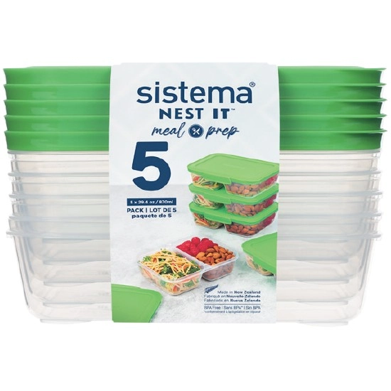 Sistema Nest It Meal Prep Containers Pk 5