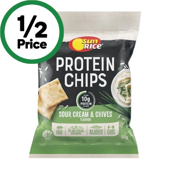 SunRice Protein Chips 50g – From the Health Food Aisle