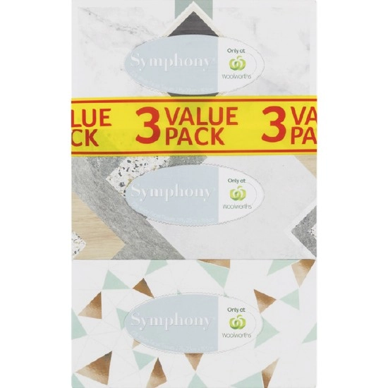 Symphony Facial Tissues Value Pack Pk 3 x 228