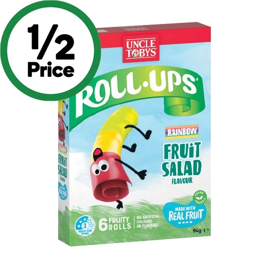 Uncle Tobys Roll-Ups 94g Pk 6