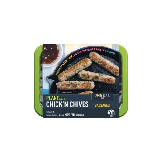 Unreal Plant Based Chick’N Chives Sausages 350g