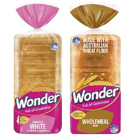 Wonder White Bread Loaf Varieties 680-700g