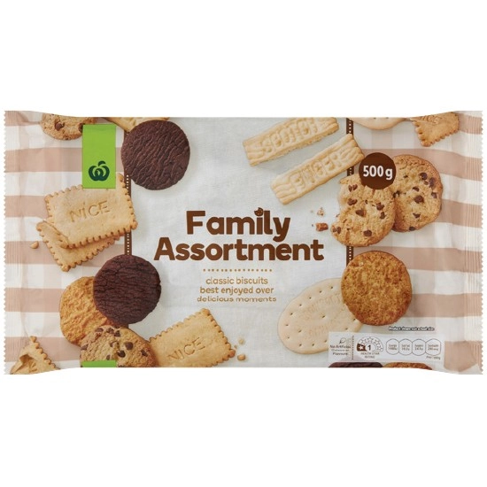 Woolworths Assortment Biscuits 500g