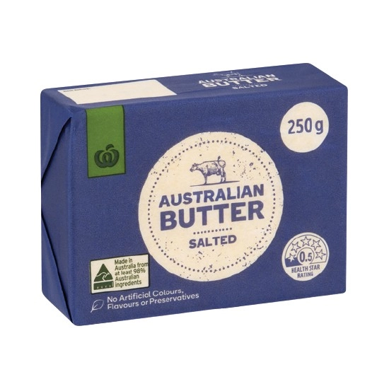 Woolworths Australian Butter 250g