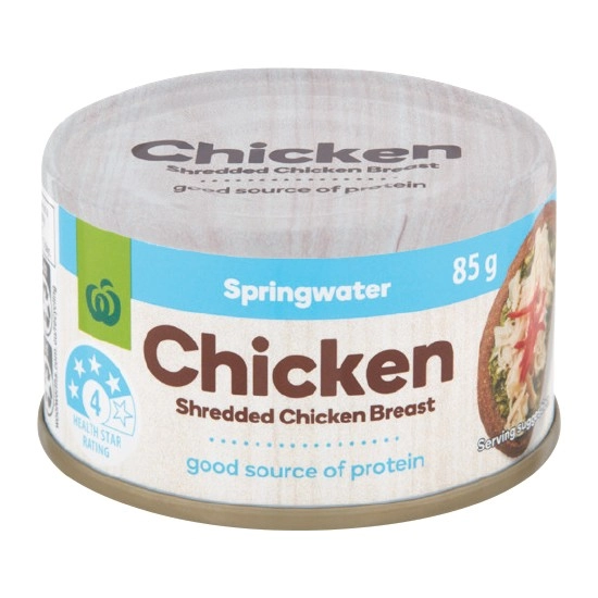 Woolworths Canned Shredded Chicken 85g