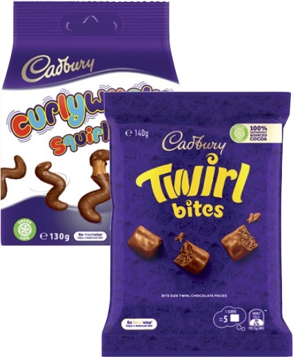 Cadbury or Europe Bites 120g-160g