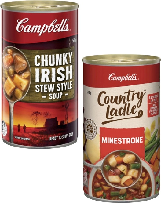 Campbell's Country Ladle or Chunky Soup 495g-505g