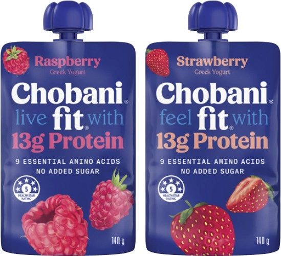 Chobani Fit Protein Yogurt Pouch 140g