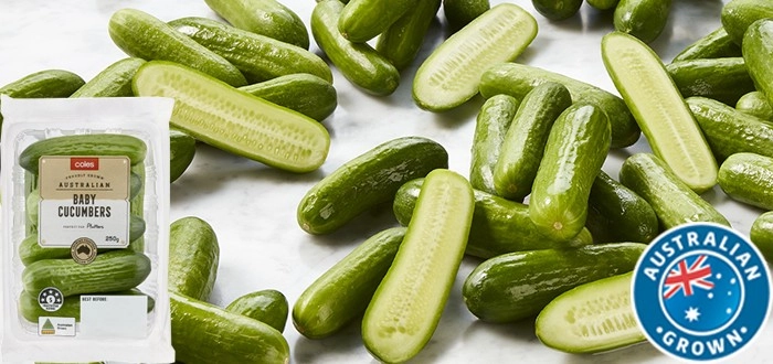 Coles Australian Baby Cucumbers 250g Pack