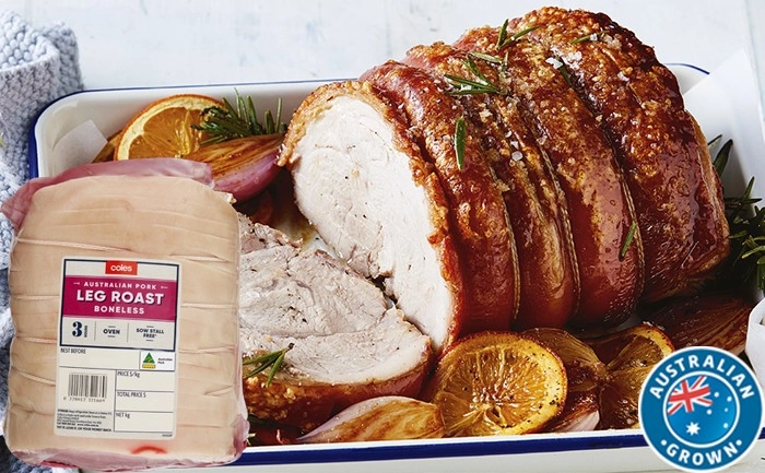 Coles Australian Pork Leg Roast Boneless