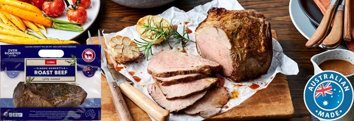 Coles Classic Homestyle No Added Hormones Hot Roast Beef