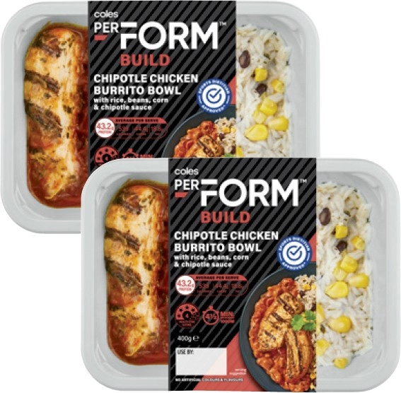 Coles Perform Meals 340g-450g