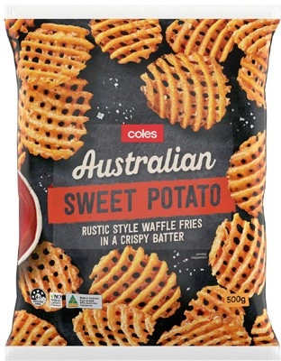 Coles Sweet Potato Waffle Fries 500g