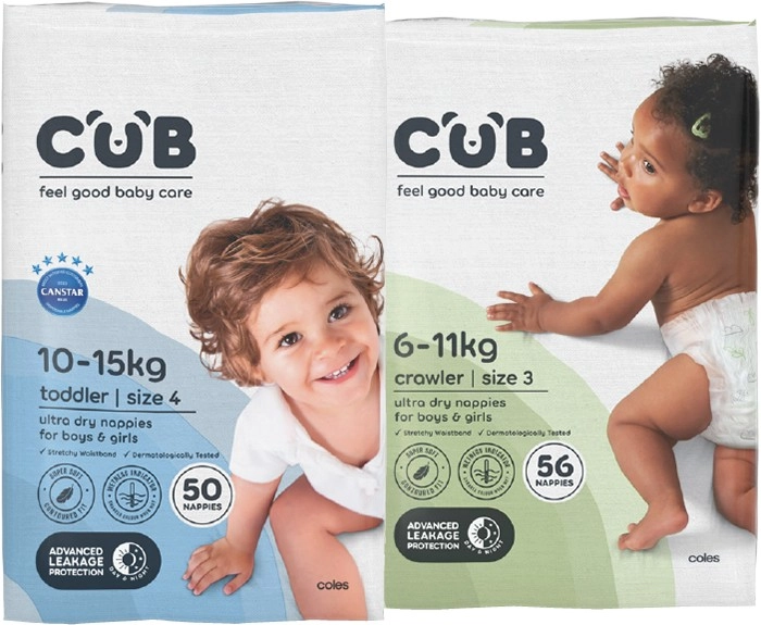 CUB Unisex Nappies 40 Pack-56 Pack