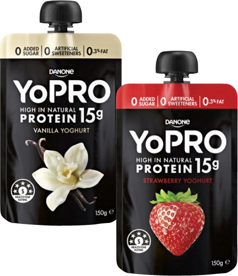 Danone YoPro Protein Yoghurt Pouch 150g