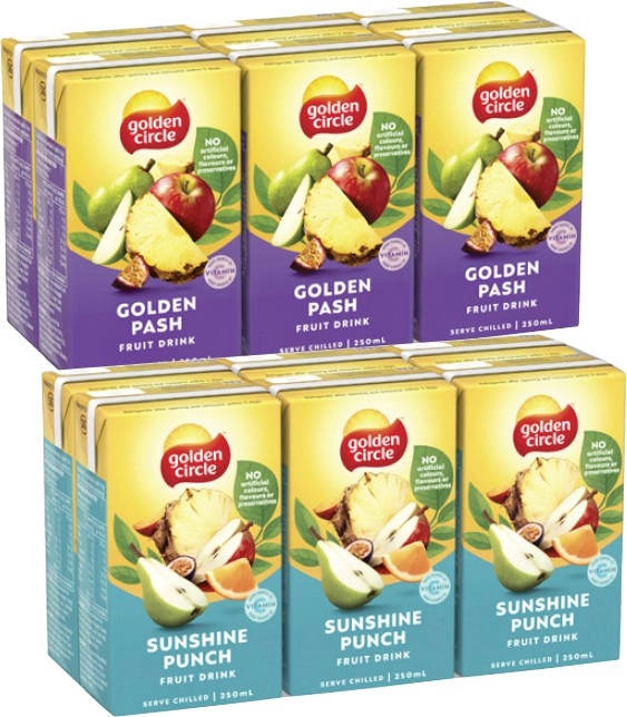 Golden Circle Tetra Fruit Drink 6x250mL