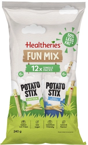 Healtheries Potato Stix Fun Mix 12 Pack 240g