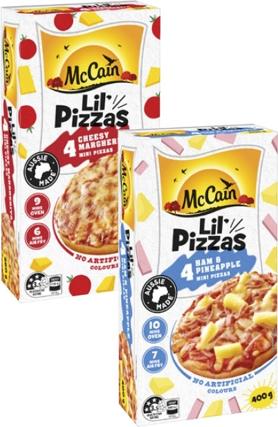 McCain Lil Pizzas 4 Pack 380g-400g