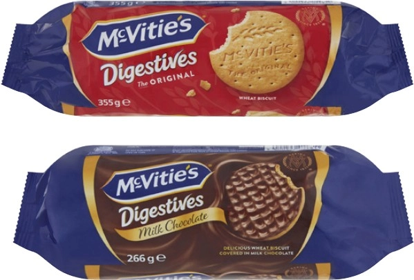 McVitie's Digestives Plain or Chocolate Biscuits 266g-355g