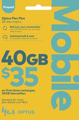 Optus $35 Prepaid SIM Starter Kit