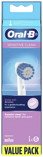 Oral B Sensitive Electric Toothbrush Refill Heads 6 Pack