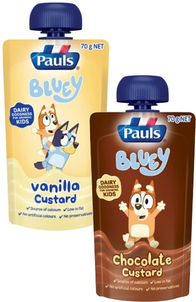 Pauls Kids Custard Pouch 70g