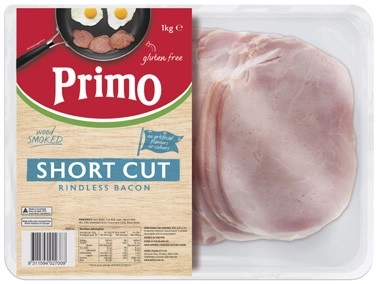 Primo Rindless Short Cut Bacon 1kg