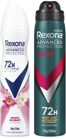 Rexona Advanced 72hr Antiperspirant Aerosol Deodorant 220mL