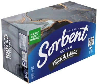 Sorbent 2-Ply Thick & Large Facial Tissues 95 Pack