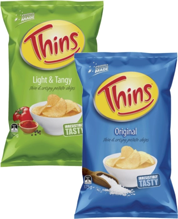 Thins Potato Chips 150g-175g