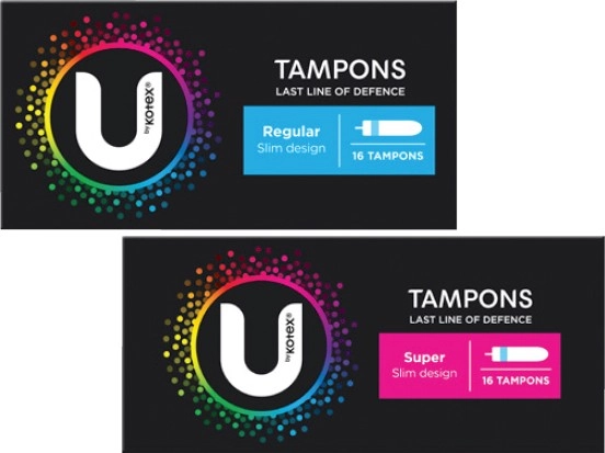 U By Kotex Tampons Super or Regular 16 Pack