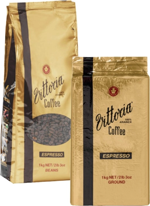 Vittoria Espresso Coffee Beans or Ground 1kg