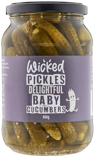 Wicked Pickles Baby Cucumbers 500g