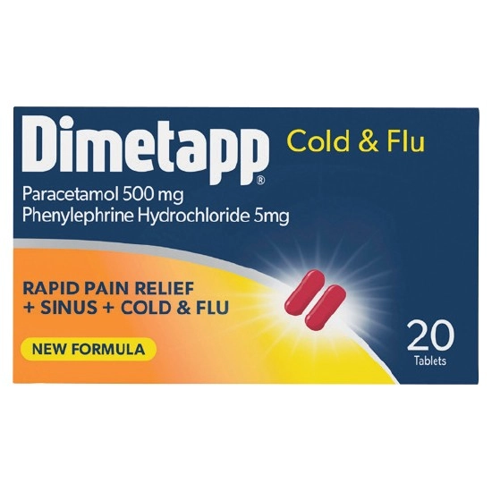 Dimetapp Cold & Flu Tablets Pk 20*