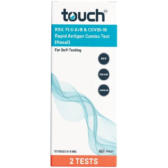 TouchBio RSV, Flu & Covid-19 Rapid Antigen Test Pk 2^