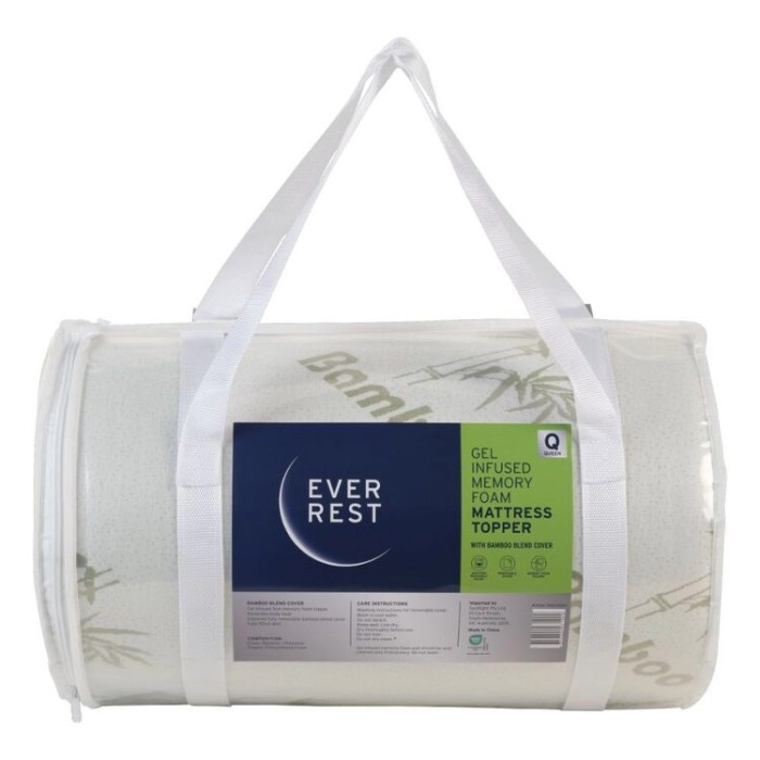 50% off Ever Rest Gel Infused Memory Foam Bamboo Cover Topper