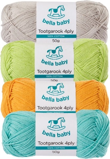 Bella Baby Tootgarook 4ply Plain 50g