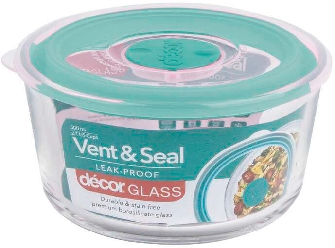 Decor Vent Seal Glass Container 500ml