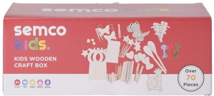 NEW Semco Kids Big Box of Wooden Craft Activity Kit