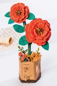 Robotime Wooden Bloom Camelia Single Stem