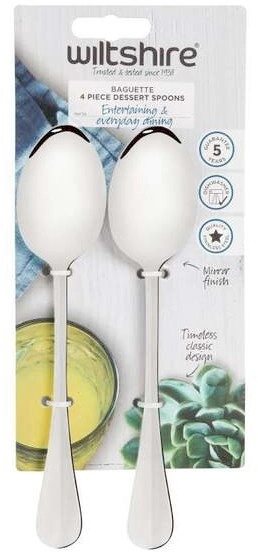 Wiltshire Baguette Dessert Spoon 4 Pack