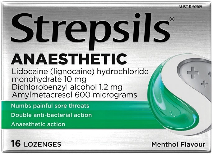 Strepsils Anaesthetic Menthol Flavour 16 Lozenges