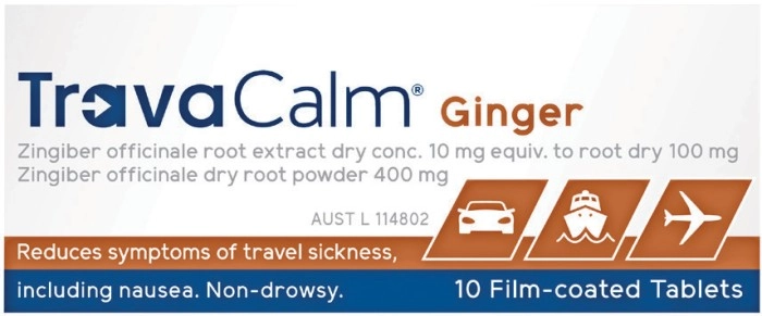 TravaCalm® Ginger 10 Tablets