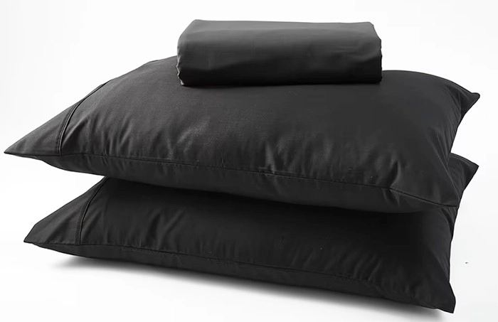 250 Thread Count Cotton Rich Sheet Set - Queen Bed, Black