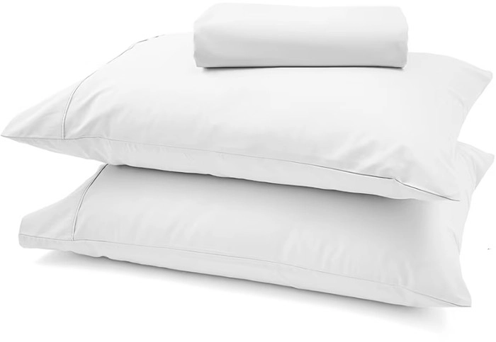 250 Thread Count Cotton Rich Sheet Set - Queen Bed, White