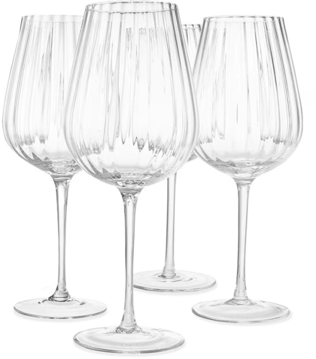 4 Ripple Wine Glasses