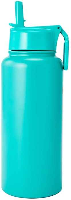 960ml Teal Double Wall Insulated Cylinder Drink Bottle