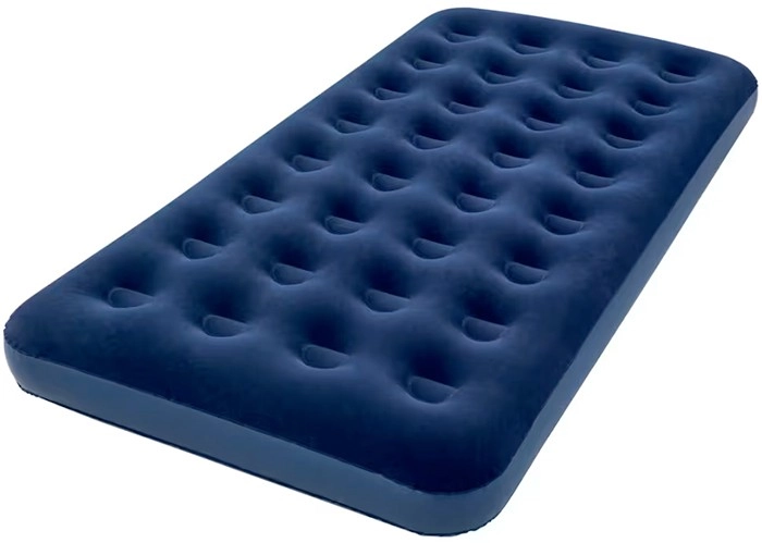 Flocked Air Mattress - Navy, Single Bed