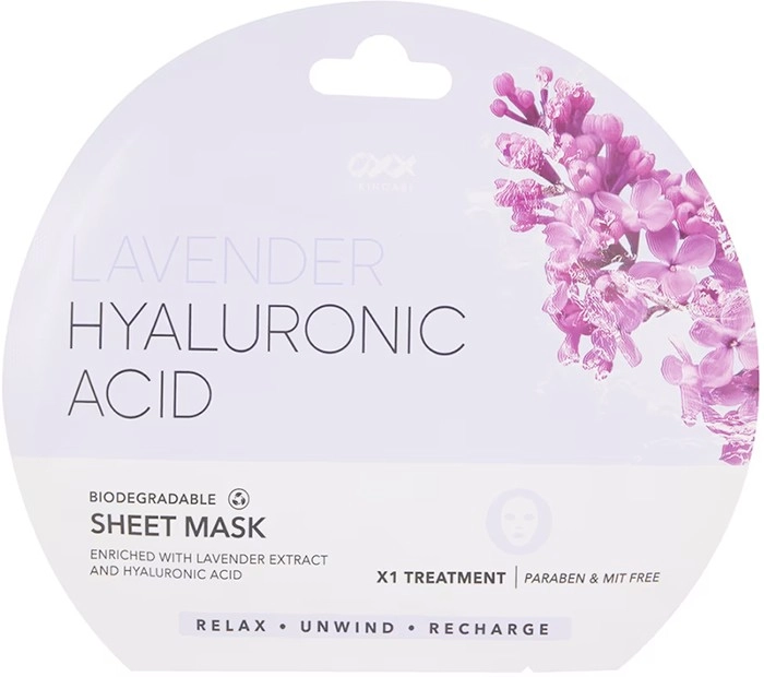 OXX Skincare Biodegradable Sheet Mask - Hyaluronic Acid and Lavender Extract